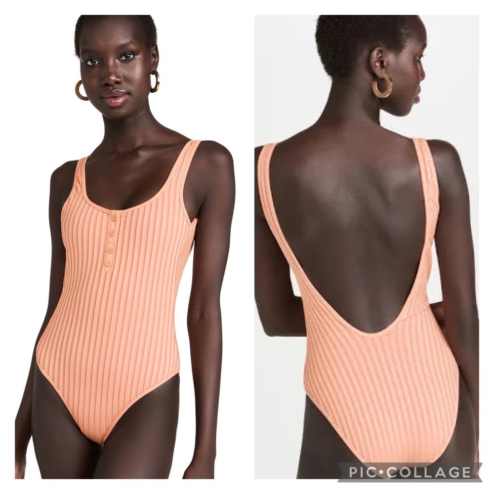 New! L*SPACE Ribbed Float On One Piece Swimsuit